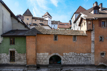 Historic and colourful architecture of old houses in Annecy, France