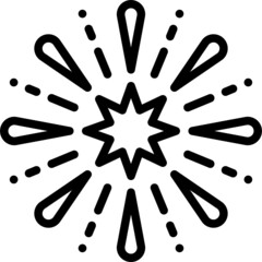 Firework icon, Festa junina related vector