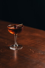 glass of Manhattan
