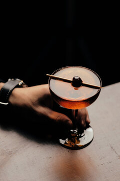glass of Manhattan