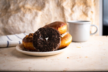 donuts on a plate