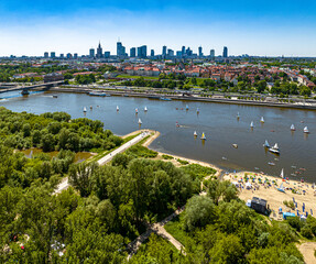 Warszawa - Regaty na Wiśle © Drone in Warsaw