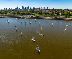 Warszawa - Regaty na Wiśle © Drone in Warsaw