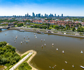 Warszawa - Regaty na Wiśle © Drone in Warsaw