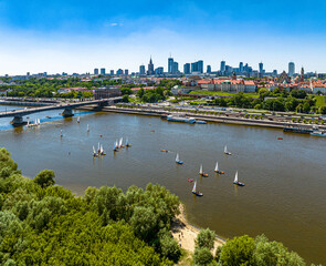 Warszawa - Regaty na Wiśle © Drone in Warsaw