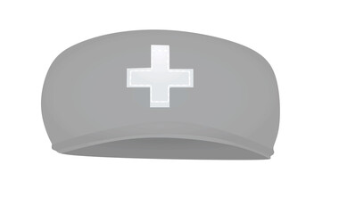 Grey nurse hat. vector illustration