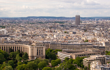 Fototapeta na wymiar Vue de l'ouest de Paris (France)