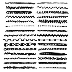 Obraz premium Set of freehand lines.