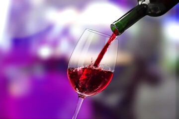 A glass of tasty sweet wine at a wine tasting concept