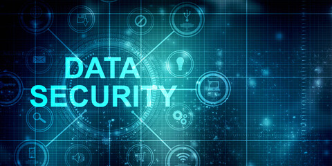 2d illustration data security concept