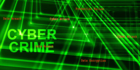 2d illustration abstract Cyber crime
