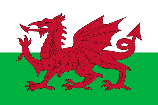 Wales Country Flag Vector Background Illustration