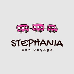 Stephania express vector illustration. Cute pink train for Support to Ukraine, Save Ukraine, Stand with Ukraine, Pray for Ukraine, Stop War. Template for t shirt, cover, poster, post card, banner