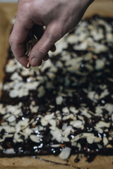preparing of mazurek cake