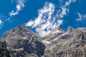 Obraz premium Schöne Erkundungstour entlang des Berchtesgadener Voralpenlandes - Wimbachtal - Bayern - Deutschland
