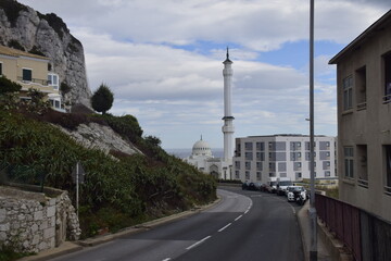 Fototapeta premium Gibraltar, United Kingdom - 07 november 2019: street photo of Gibraltar downtown. Gibraltar. British Overseas Territory. UK.
