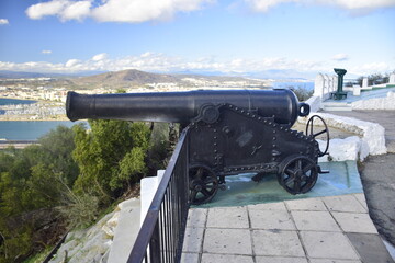 Gibraltar, United Kingdom - 07 november 2019: An old restored cannon