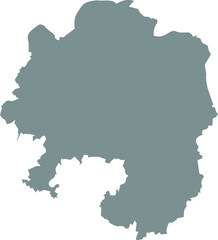 Obraz premium Gray flat blank vector map of the German regional capital city of HAGEN, GERMANY