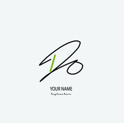 Do Initial Letter handwriting logo hand drawn template vector