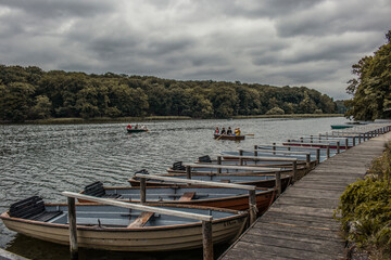 Fototapeta premium boat on the lake