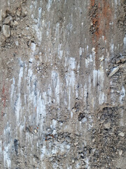 Obraz premium Abstract beautiful colored traces formed on the dirt road after heavy braking of the car.