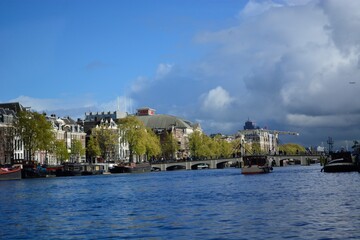 Fototapeta premium view of the river and the city