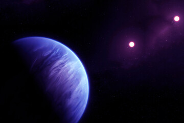 Exoplanet in outer space. Elements of this image furnished by NASA