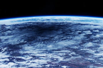 Earth's atmosphere from space. Elements of this image furnished by NASA