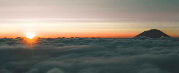 sunrise over the mountains