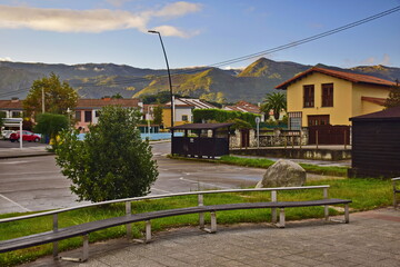 Obraz premium The architecture of the ancient town. The Way of St. James, Northern Route, Spain