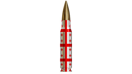Rifle bullets with Georgia flag