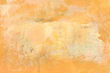 Hand painted texture. Versatile artistic image for creative design projects: posters, banners, cards, magazines, book covers, prints, wallpapers. Orange background.