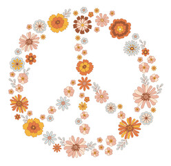 Flower Hippie Peace symbol
