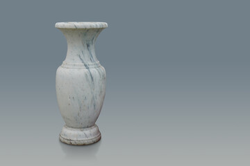 antique, old white and blue marble vase blue and white background, object, decor, home, modern, flower, copy space