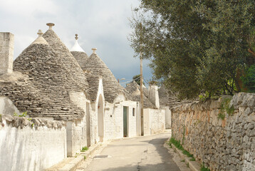 Fototapeta na wymiar Trulli of Alberobello typical houses. Apulia, Italy.