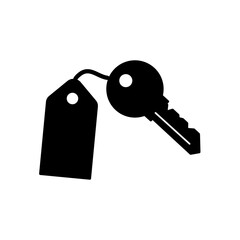 Klucz z brelokiem - ikona wektorowa