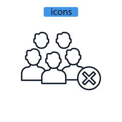 Avoid crowds icons  symbol vector elements for infographic web