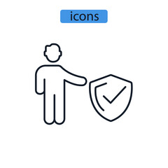 safety first icons  symbol vector elements for infographic web