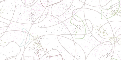 Chaotic Simple Seamless Pattern Textile One Line