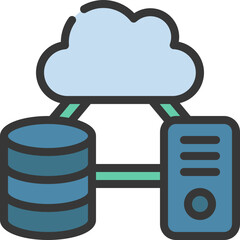 Cloud Computer Data Network Icon