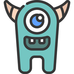 Tall Thin Rounded Monster Icon