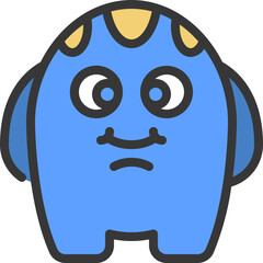 Rounded Smile Monster Icon