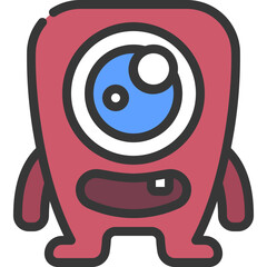 Large Eye Square Monster Icon