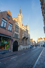 Fototapeta na wymiar Houses and Streets of Bruges Belgium - the city centre