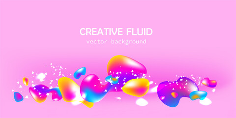 Abstract pink fluid background