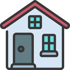 Two Story House Icon