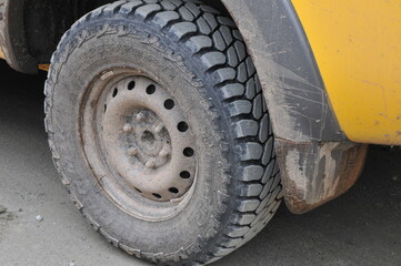 Fototapeta na wymiar wheel of a truck