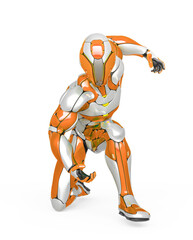 future astronaut is ready to attack