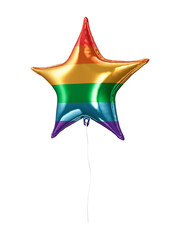 3d rendering of balloon with lgbtqia+ pride flag colors