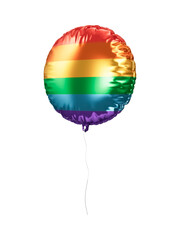 Obraz premium 3d rendering of balloon with lgbtqia+ pride flag colors